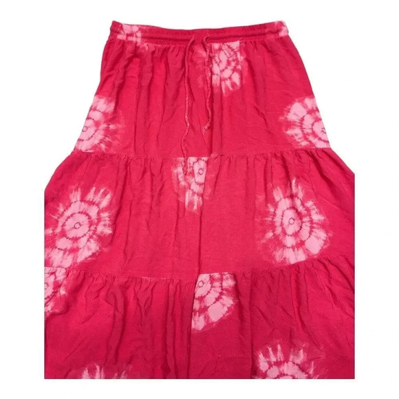 Knox Rose Dark Pink Women's Boho Skirt High Low Tie Dye size Medium - Picture 5 of 6
